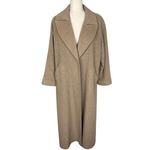 VINTAGE FLEURETTE NEIMAN MARCUS 100% Cashmere Overcoat in Tan Sz 12/14
